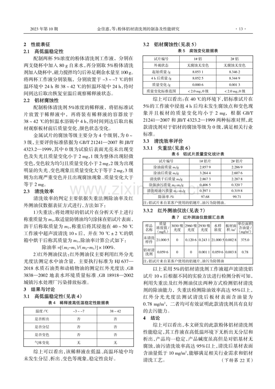 粉体铝材清洗剂的制备及性能研究.pdf_第2页