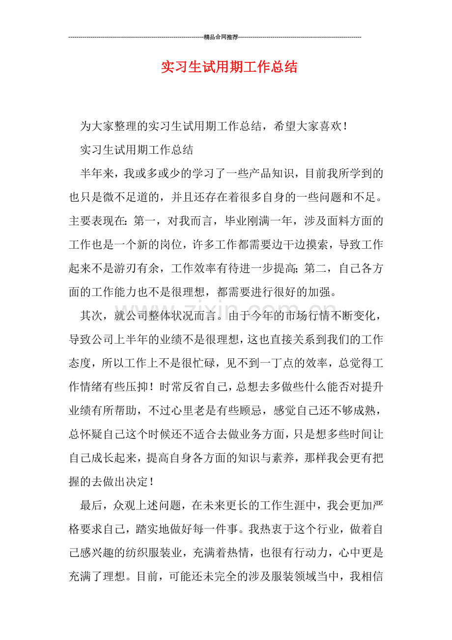 实习生试用期工作总结.doc_第1页