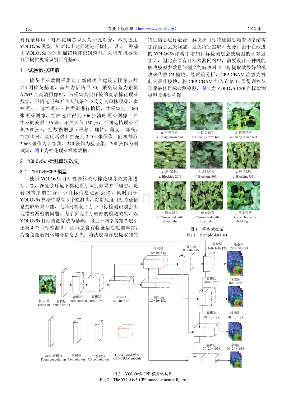 改进YOLOv5识别复杂环境下棉花顶芽.pdf_第2页