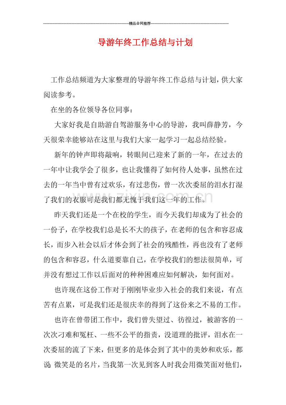 导游年终工作总结与计划.doc_第1页