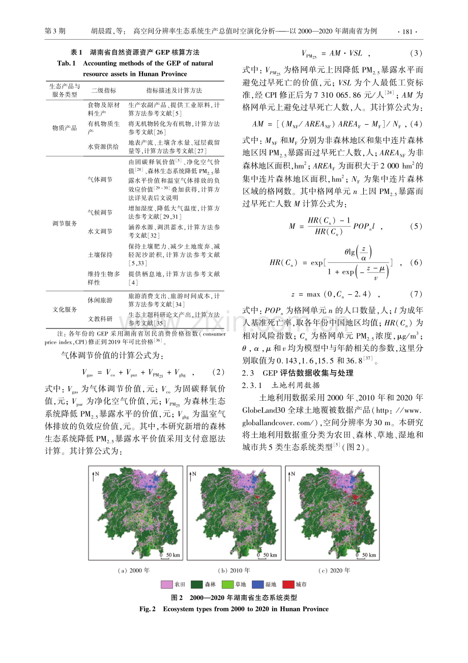 高空间分辨率生态系统生产总值时空演化分析--以2000—2020年湖南省为例.pdf_第3页