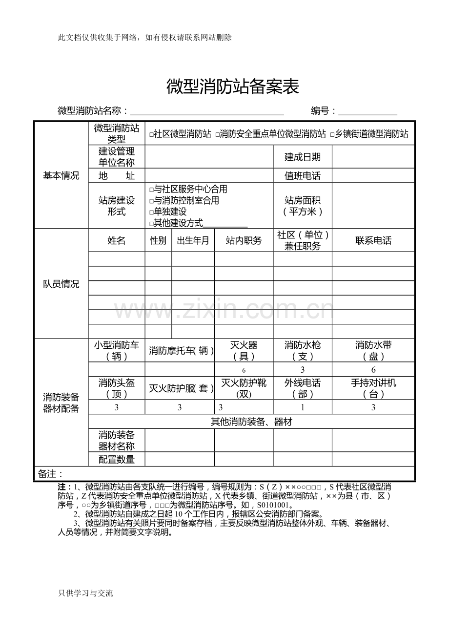 微型消防站各项制度模版word版本.doc_第1页