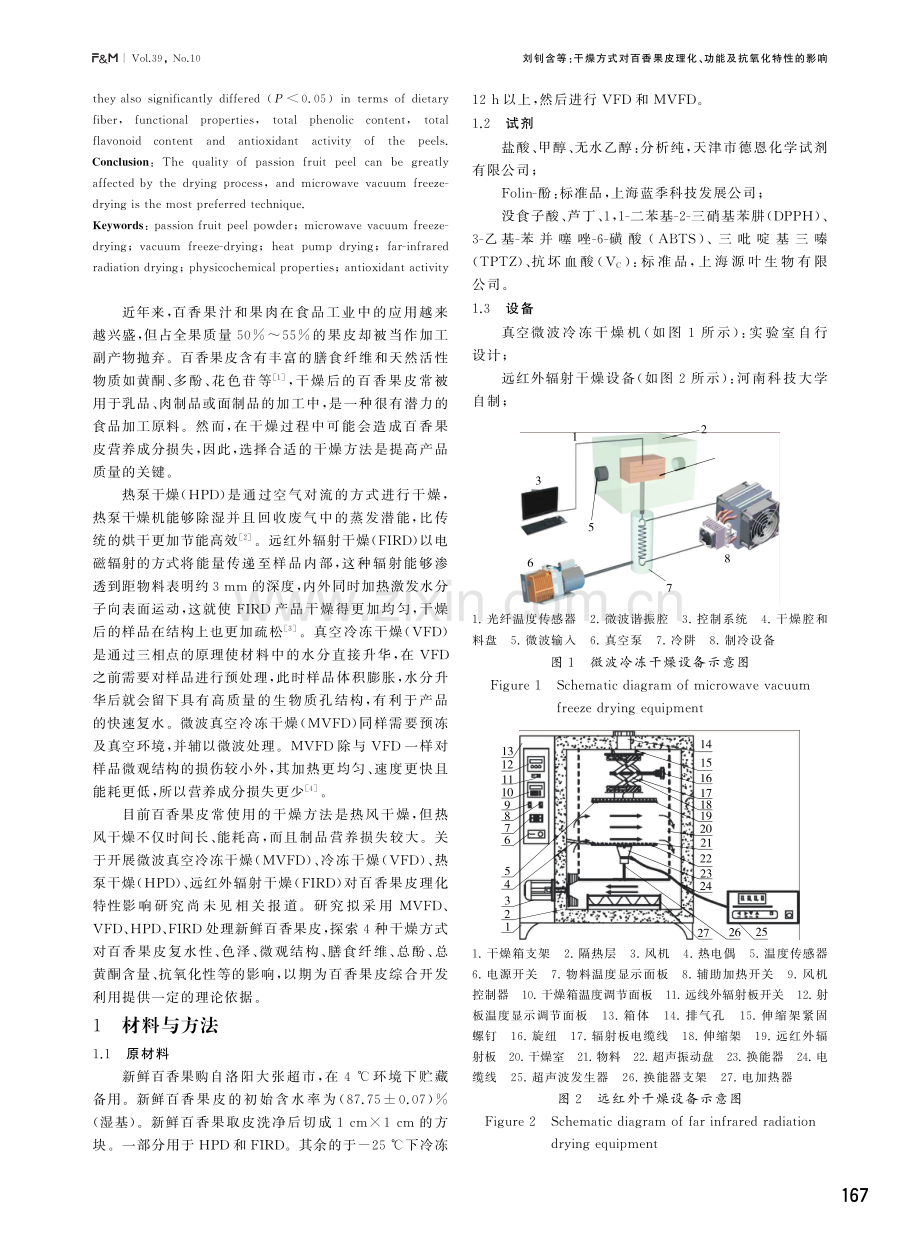 干燥方式对百香果皮理化、功能及抗氧化特性的影响.pdf_第2页