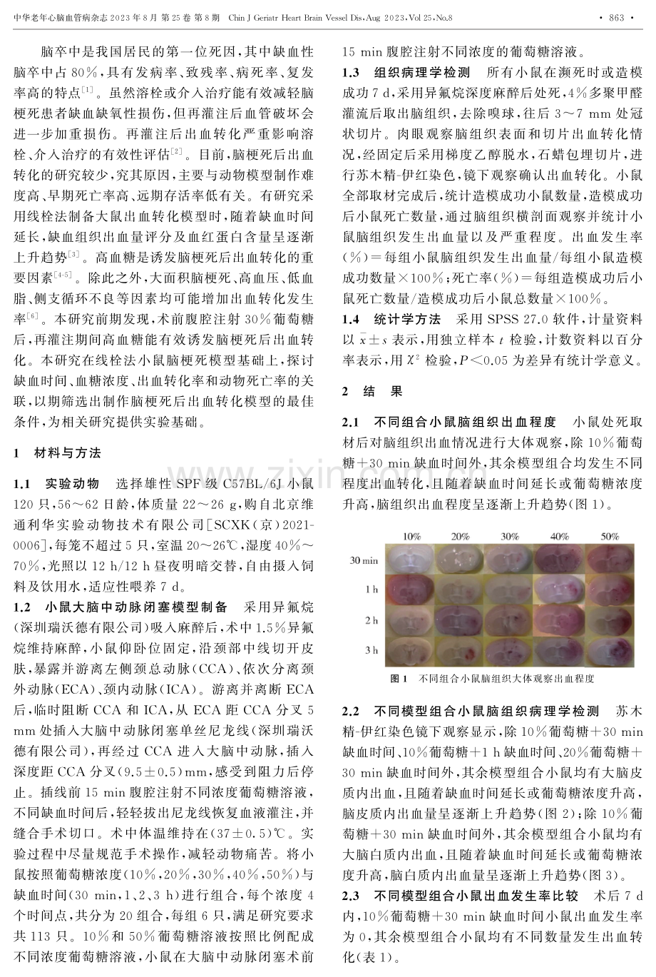 高糖诱导小鼠脑缺血后出血转化的研究.pdf_第2页