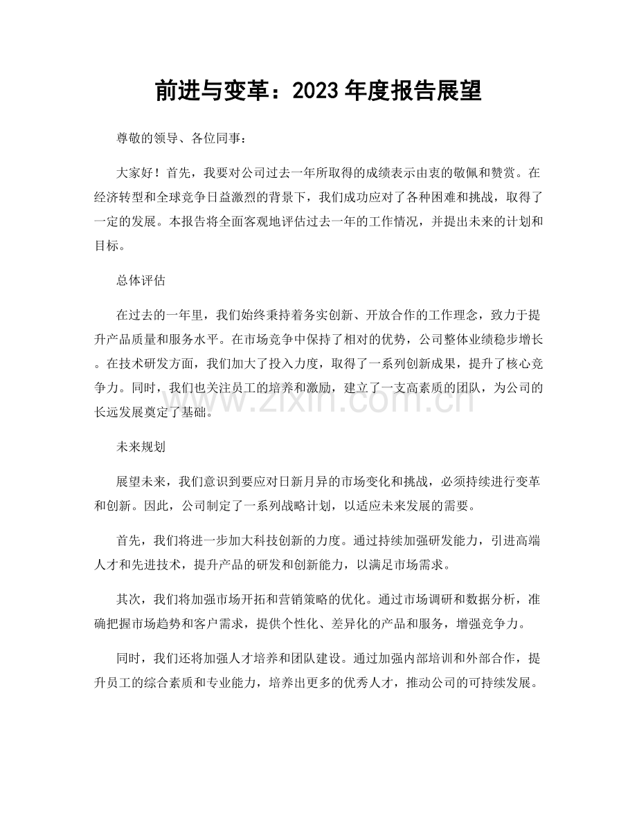 前进与变革：2023年度报告展望.docx_第1页