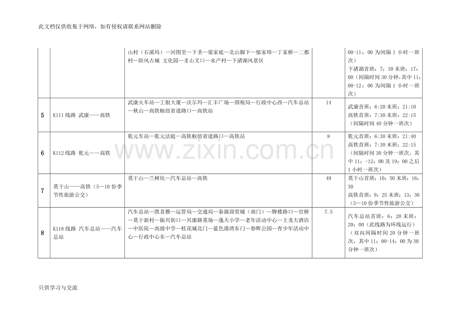 德清县城乡公交客运时间表教学内容.doc_第2页