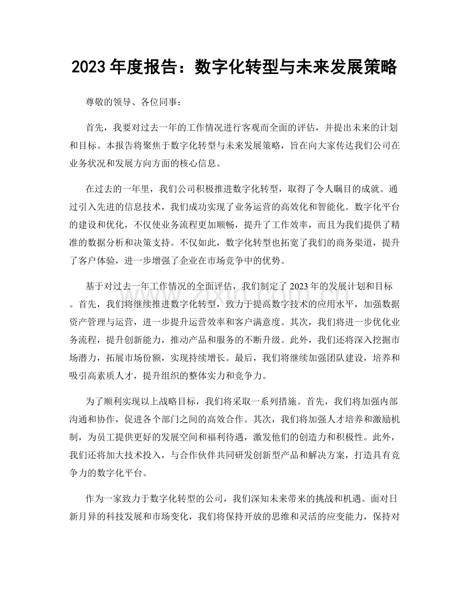 2023年度报告：数字化转型与未来发展策略.docx_第1页