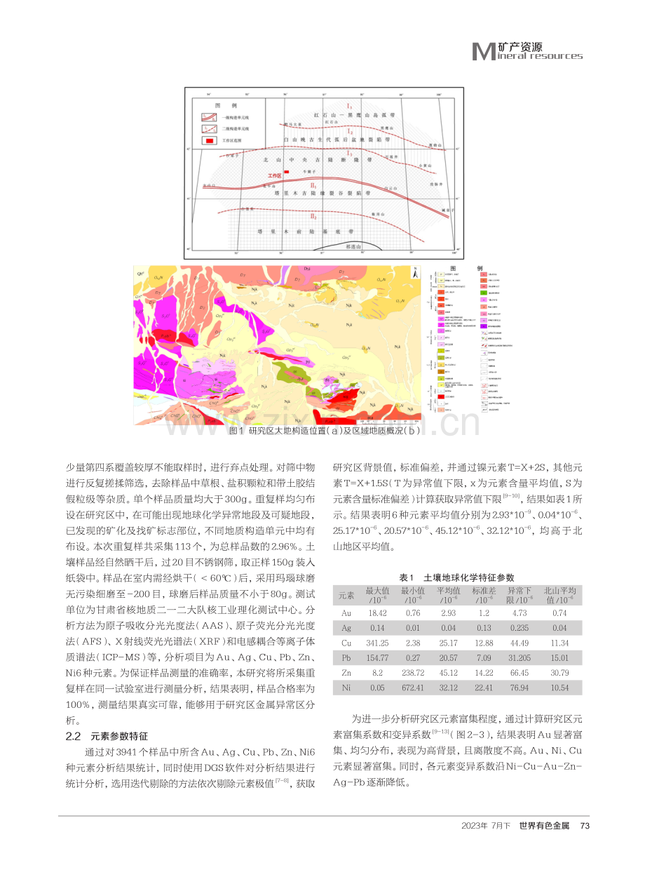 甘肃肃北多金属矿产地球化学特征及意义.pdf_第2页