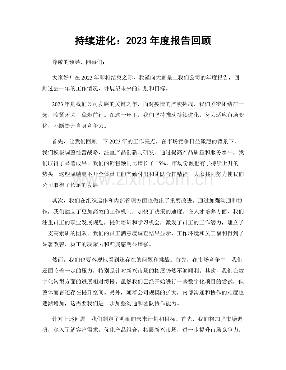 持续进化：2023年度报告回顾.docx_第1页