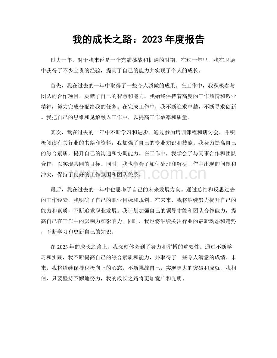 我的成长之路：2023年度报告.docx_第1页