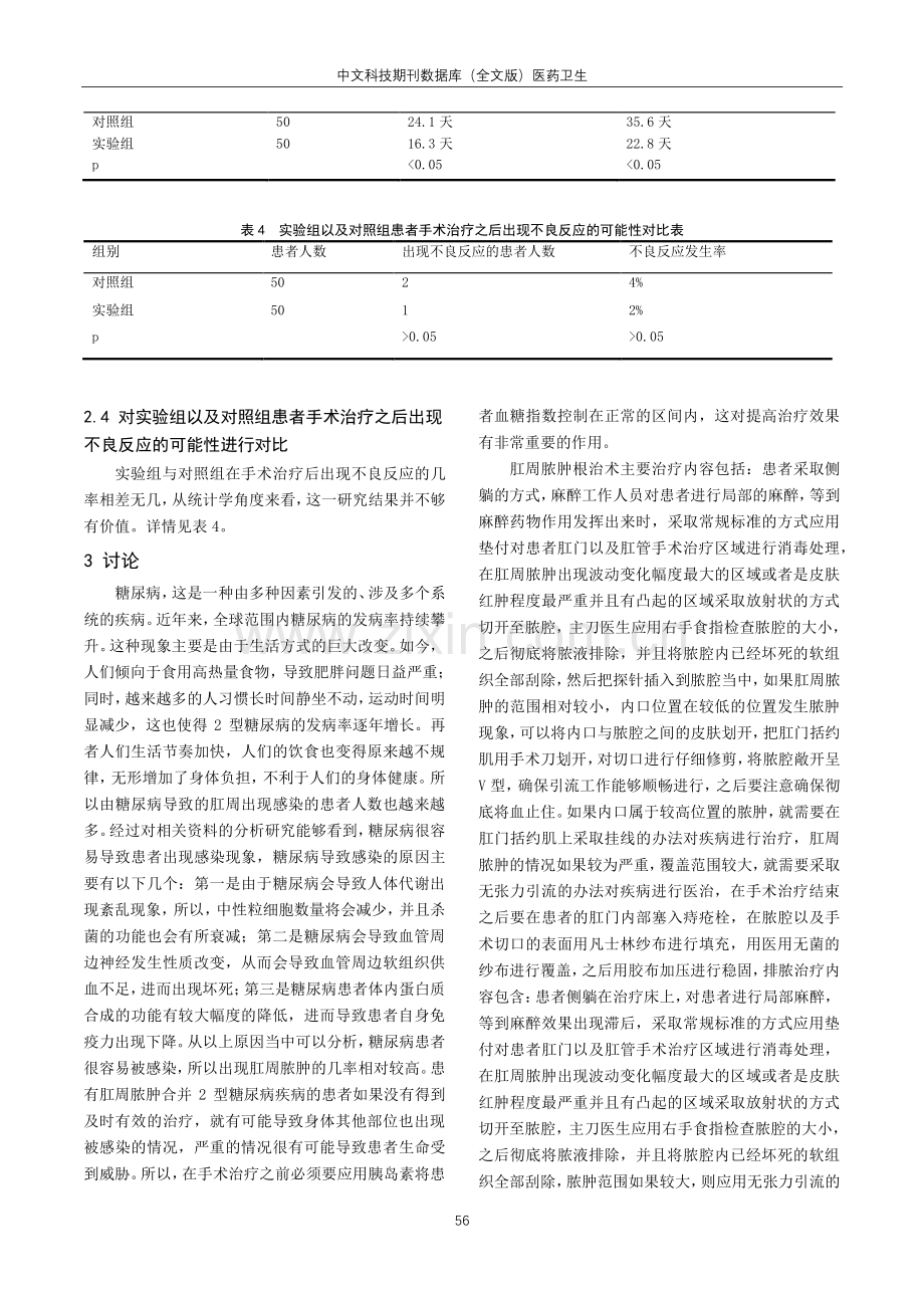 肛周脓肿根治术结合胰岛素治疗肛周脓肿合并2型糖尿病患者的临床观察.pdf_第3页