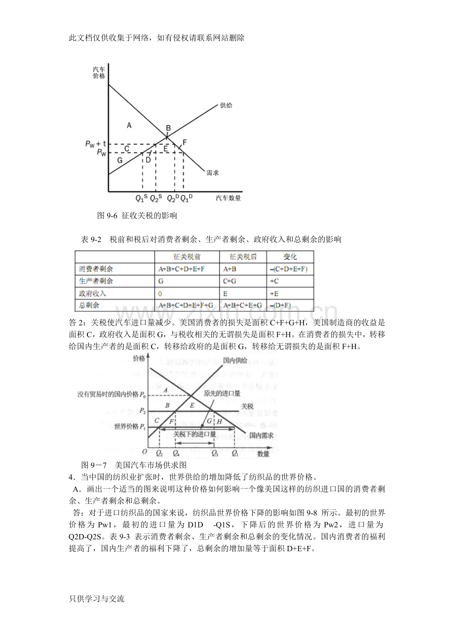 微观经济学第九章应用：国际贸易讲课稿.docx_第3页