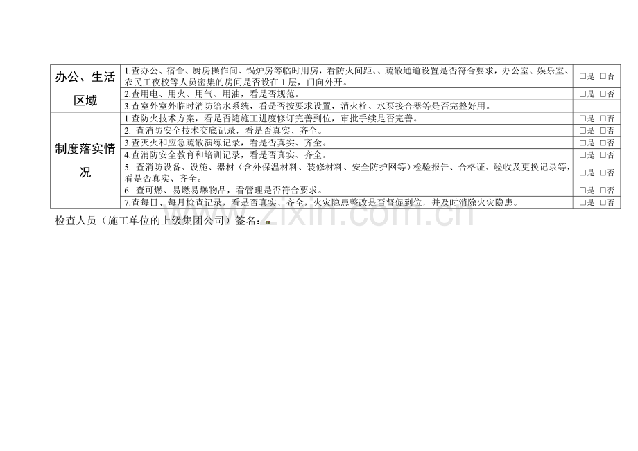 施工工地消防安全检查表-每月..doc_第2页