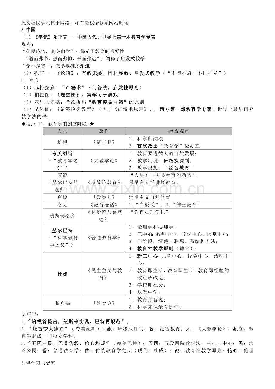 教师招聘考试—教育学心理学知识点整理(通用版)知识讲解.doc_第3页