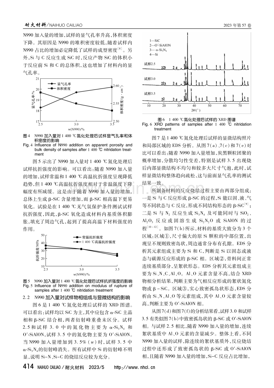 工业炭黑加入量对复相结合碳化硅耐火材料性能的影响.pdf_第3页