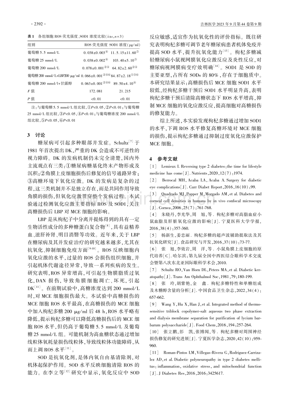 枸杞多糖对衰老小鼠MCE细胞高糖损伤后氧化应激的影响.pdf_第3页