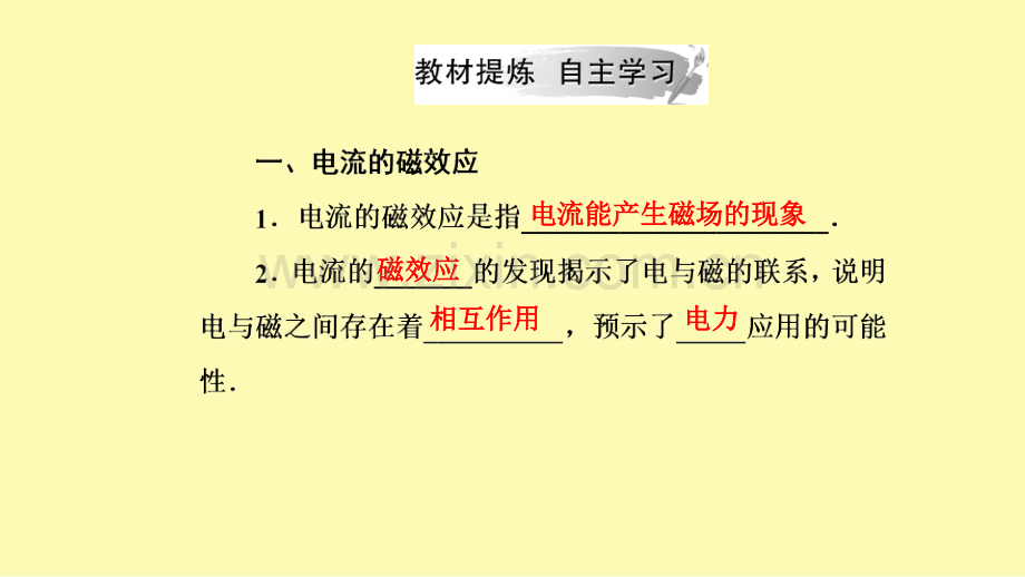 高中物理第二章磁场第二节电流的磁澄件新人教版选修1-.ppt_第3页