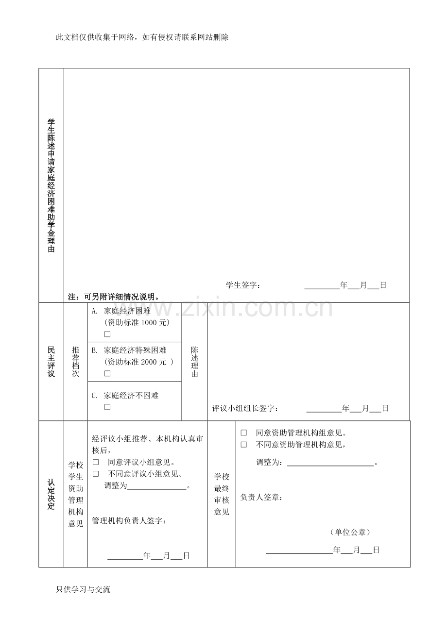 海南省普通高中家庭经济困难学生助学金申请表培训讲学.doc_第2页