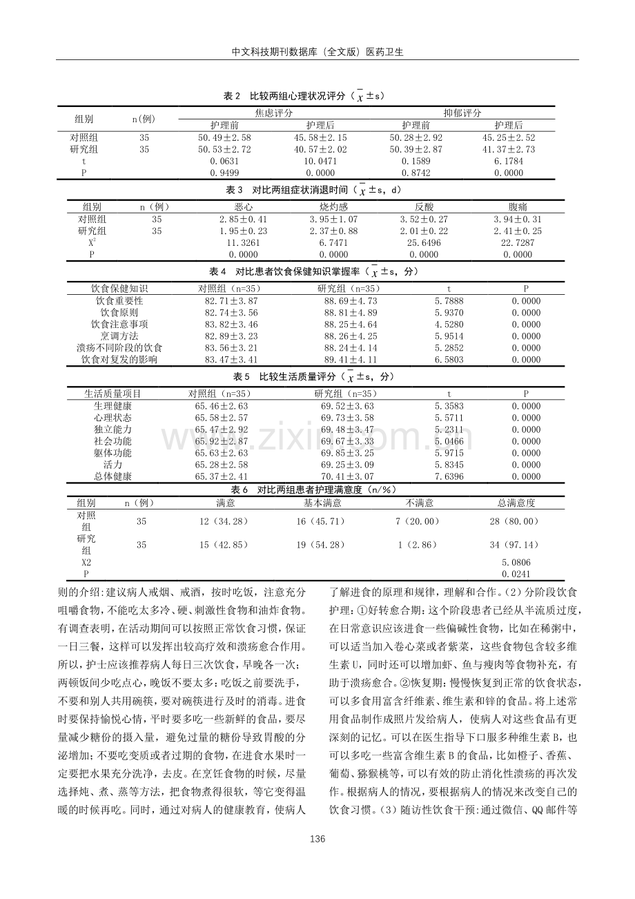 个性化饮食护理在慢性胃溃疡护理中的应用.pdf_第2页