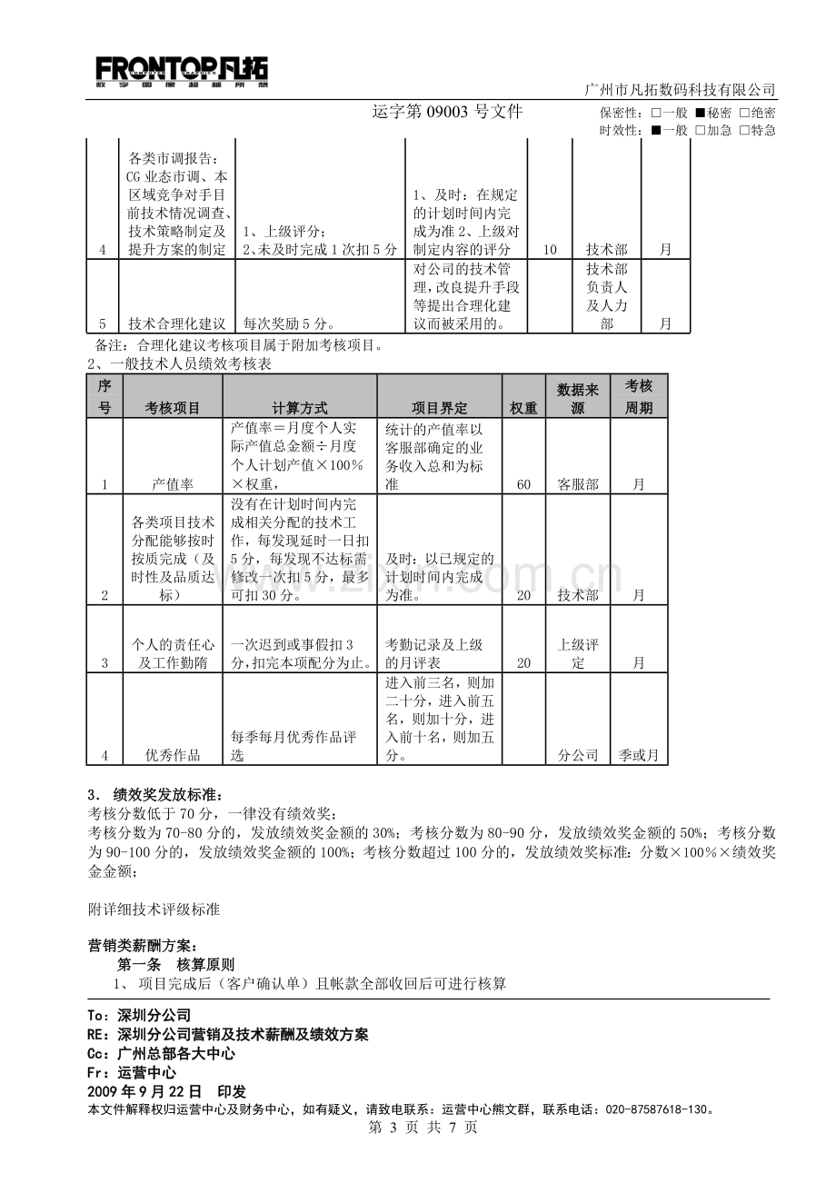 分公司营销及技术薪酬及绩效方案(深圳).doc_第3页