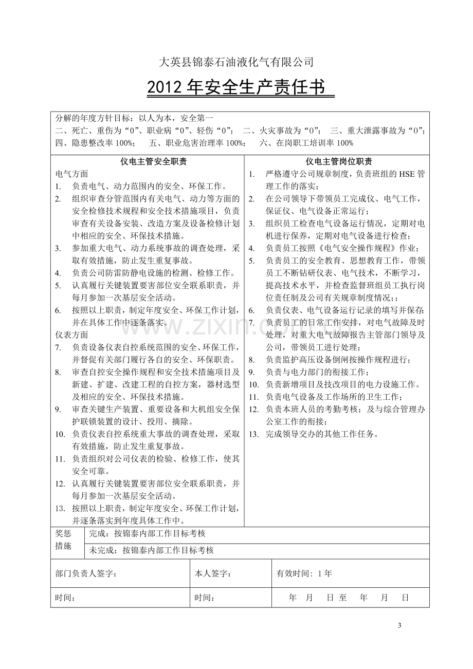 2.1.2(2012年)安全生产目标责任书.doc_第3页