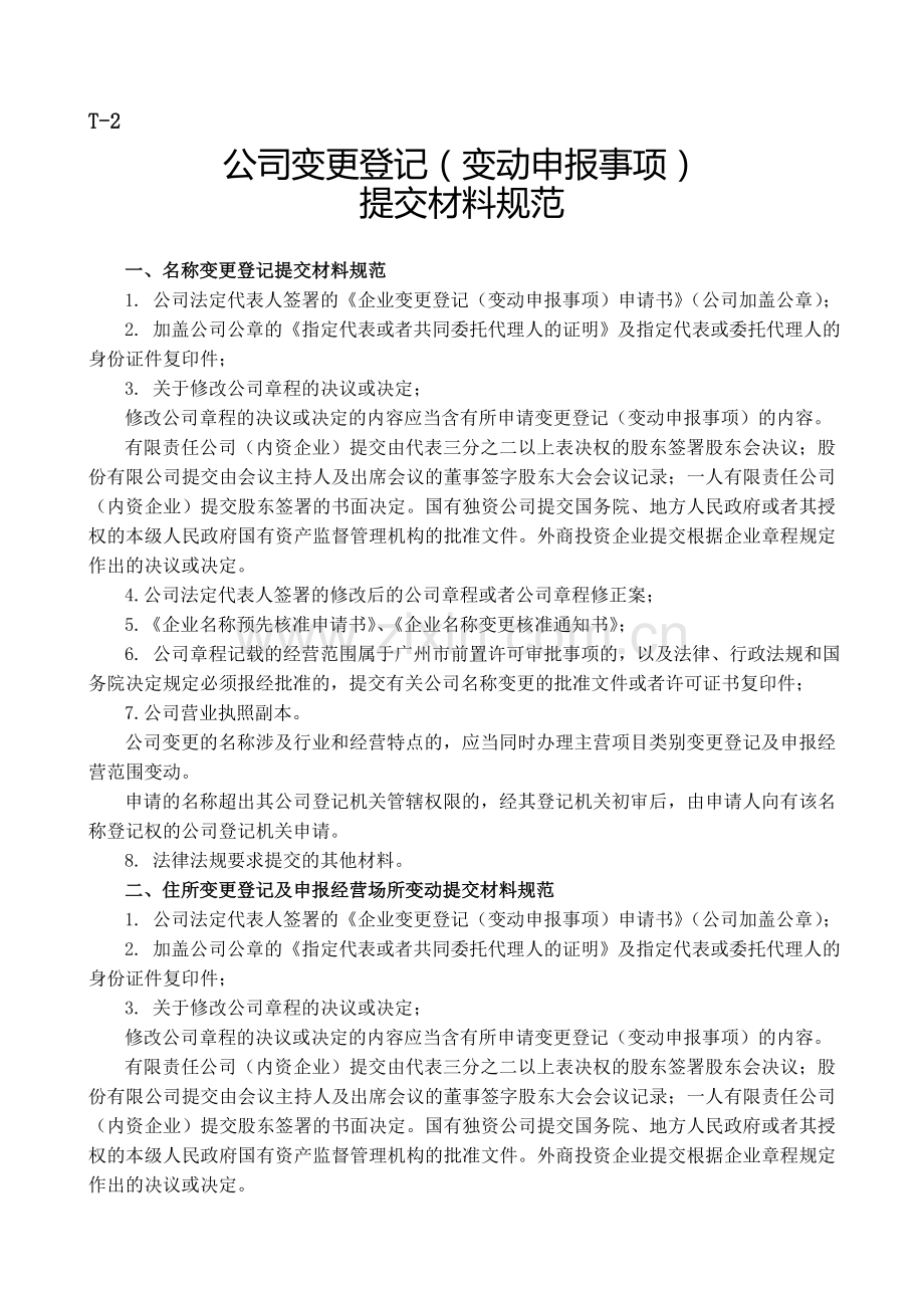 公司变更登记提交材料规范.doc_第1页