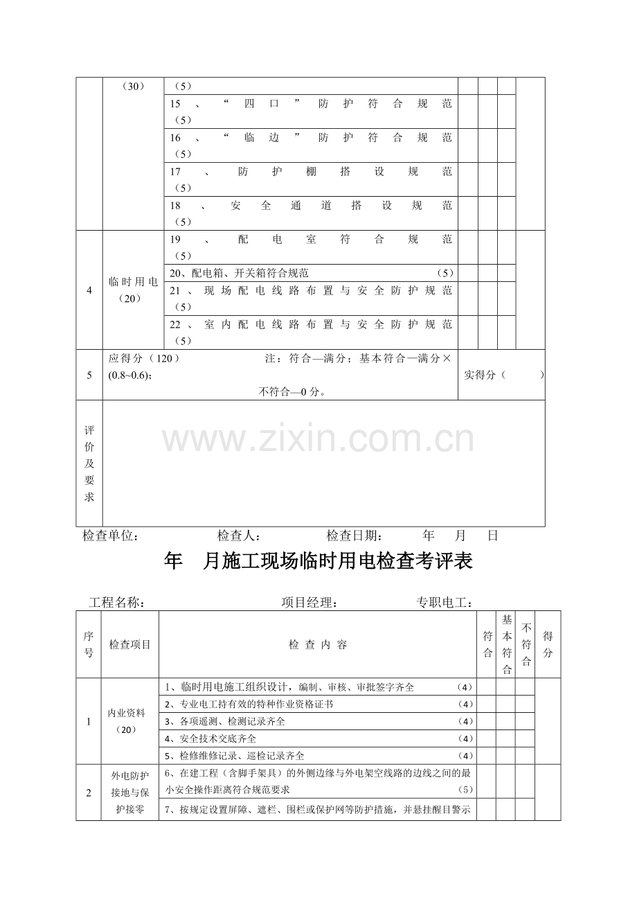 分公司安全文明管理考核表.doc_第2页