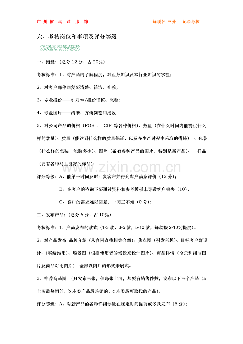 业务绩效考核标准.doc_第2页