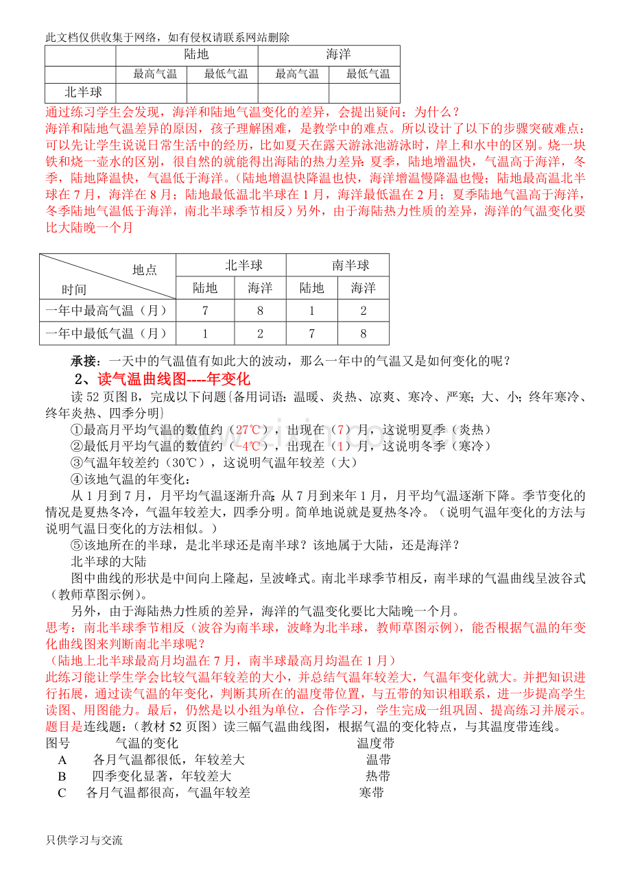 气温的变化和分布教学设计培训课件.doc_第3页