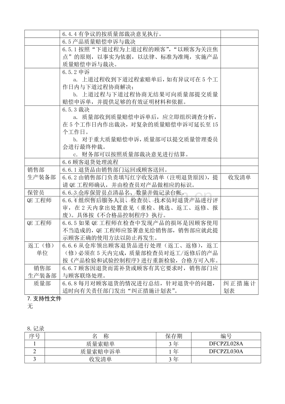 产品质量赔偿及退货管理程序DFCPQEOMS-18.doc_第3页