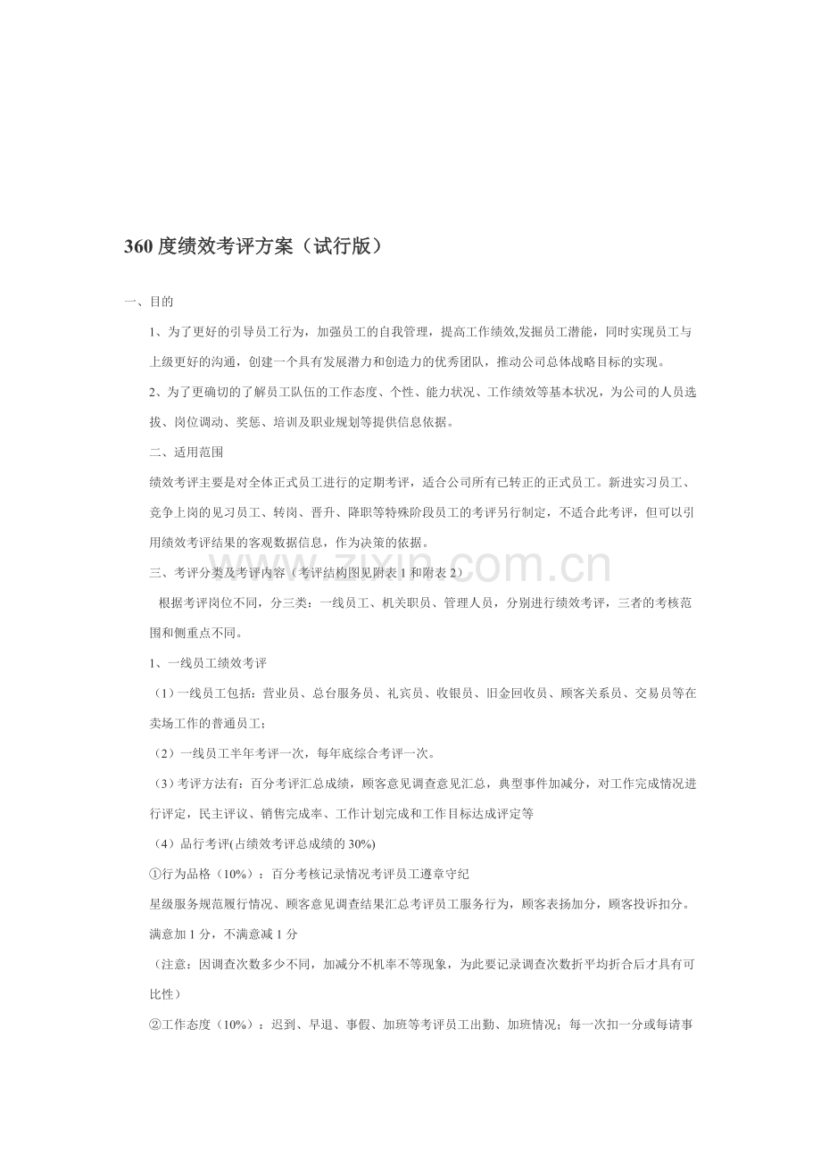 某公司360度绩效考评方案.doc_第1页