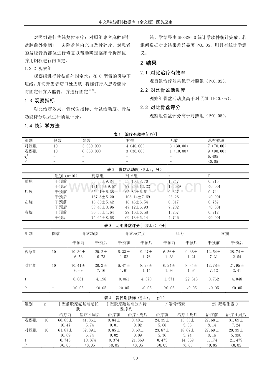 骨盆前外固定术在不稳定性骨盆骨折治疗中的应用效果探讨.pdf_第2页