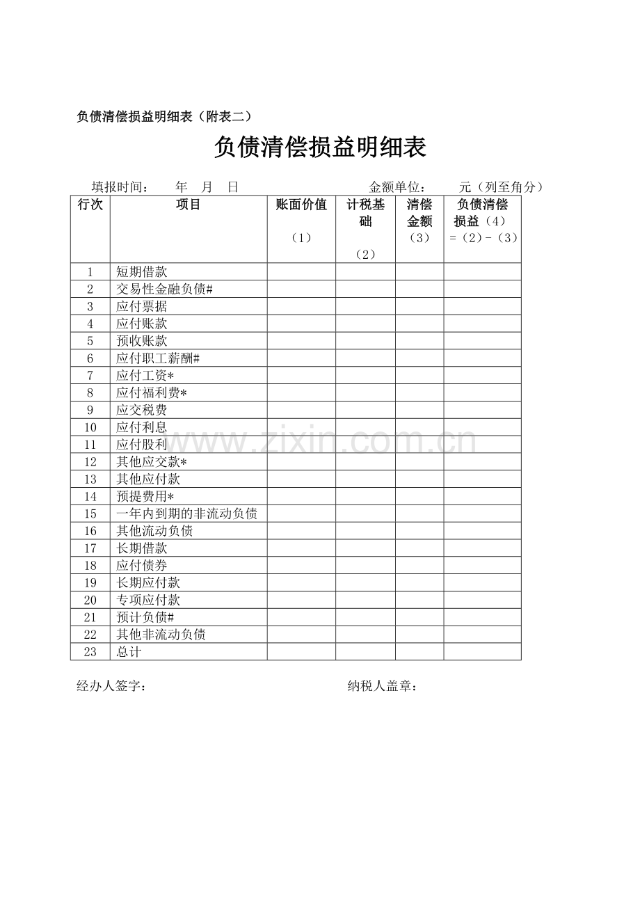 中华人民共和国企业清算所得税申报表(全表).doc_第3页