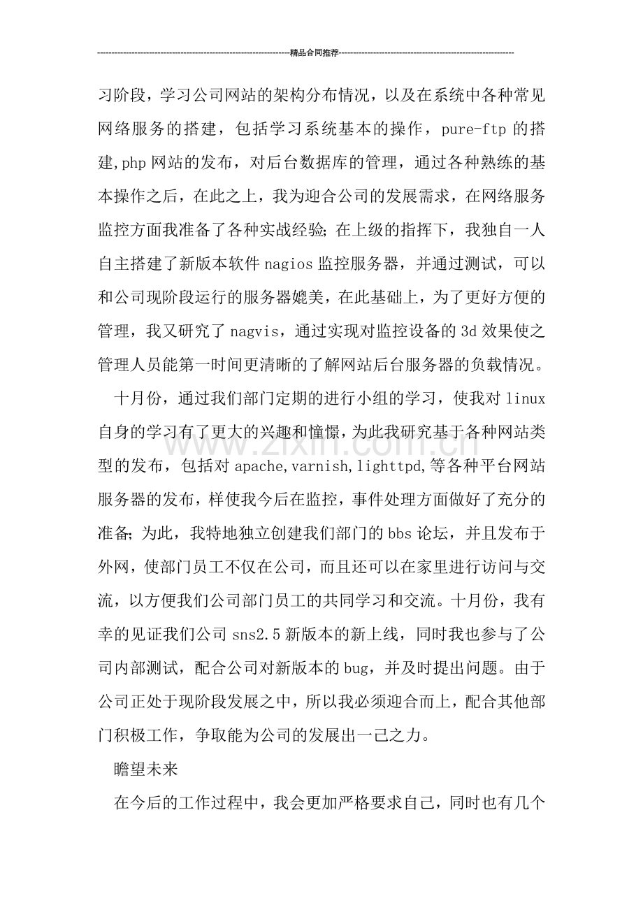 试用期运维中心工作总结900字.doc_第2页