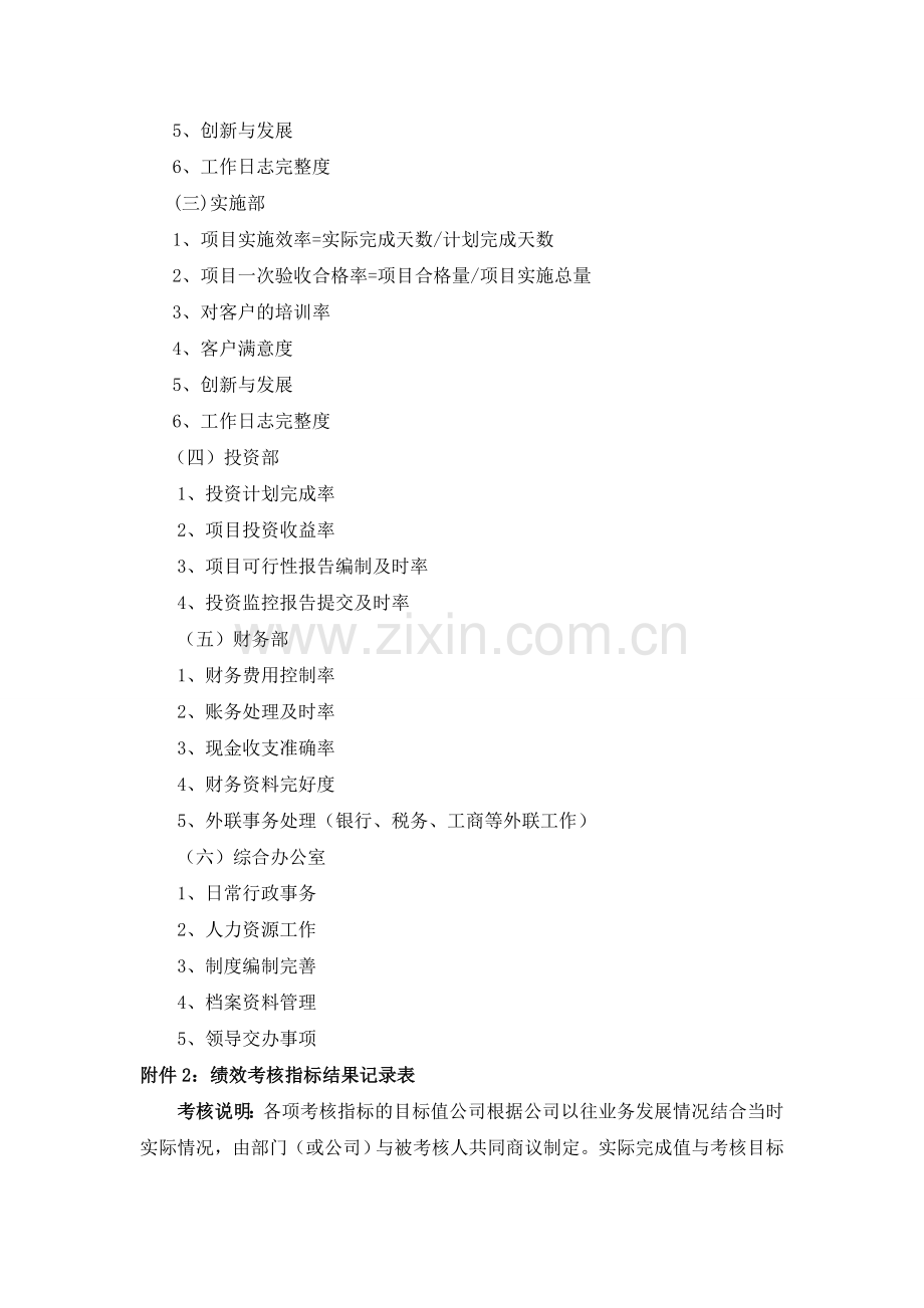 XX公司部门经理绩效考核实施办法.doc_第3页