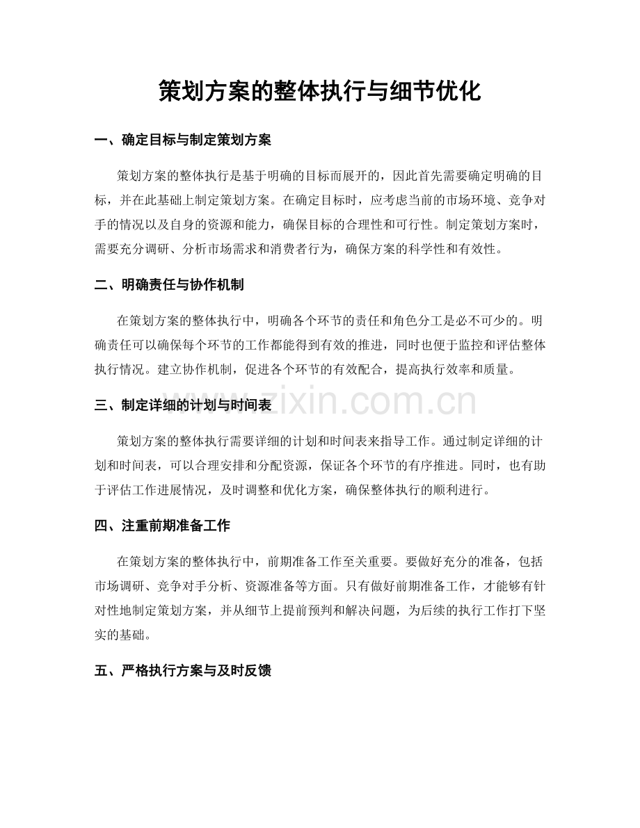 策划方案的整体执行与细节优化.docx_第1页