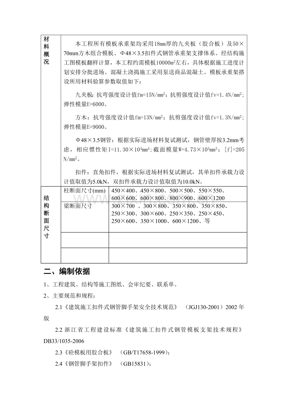 久丰热电模板承重架施工方案.docx_第2页