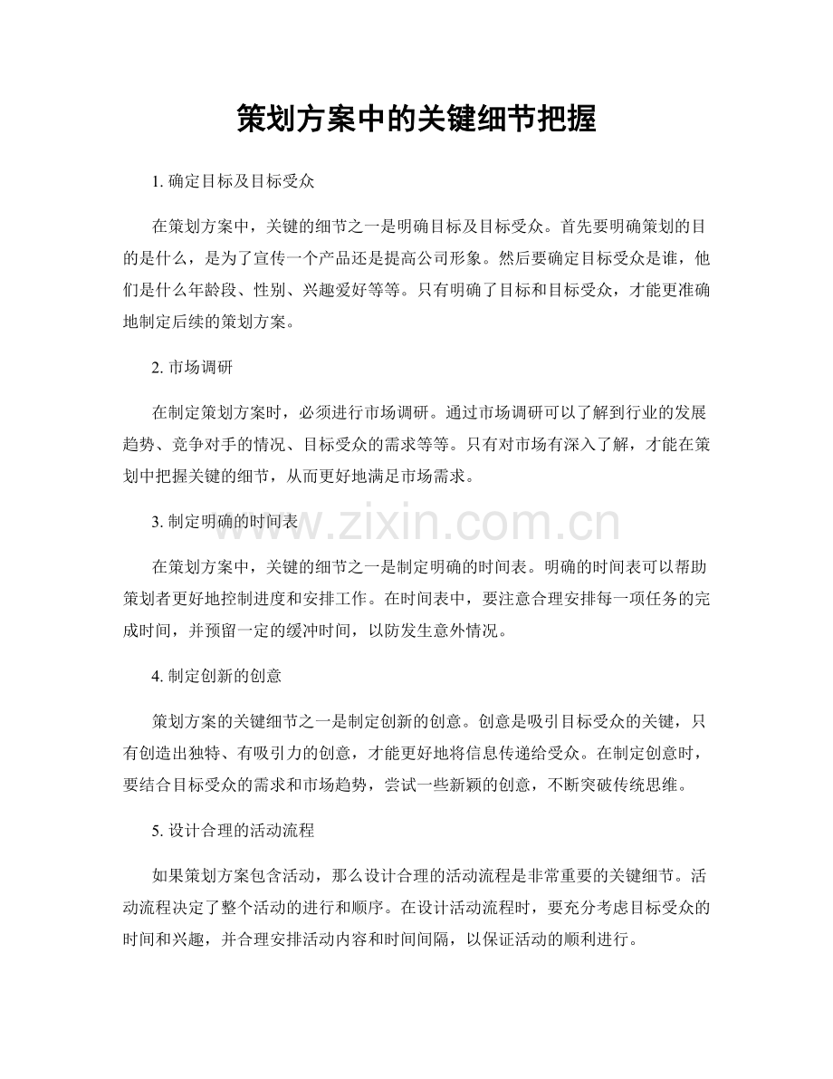 策划方案中的关键细节把握.docx_第1页