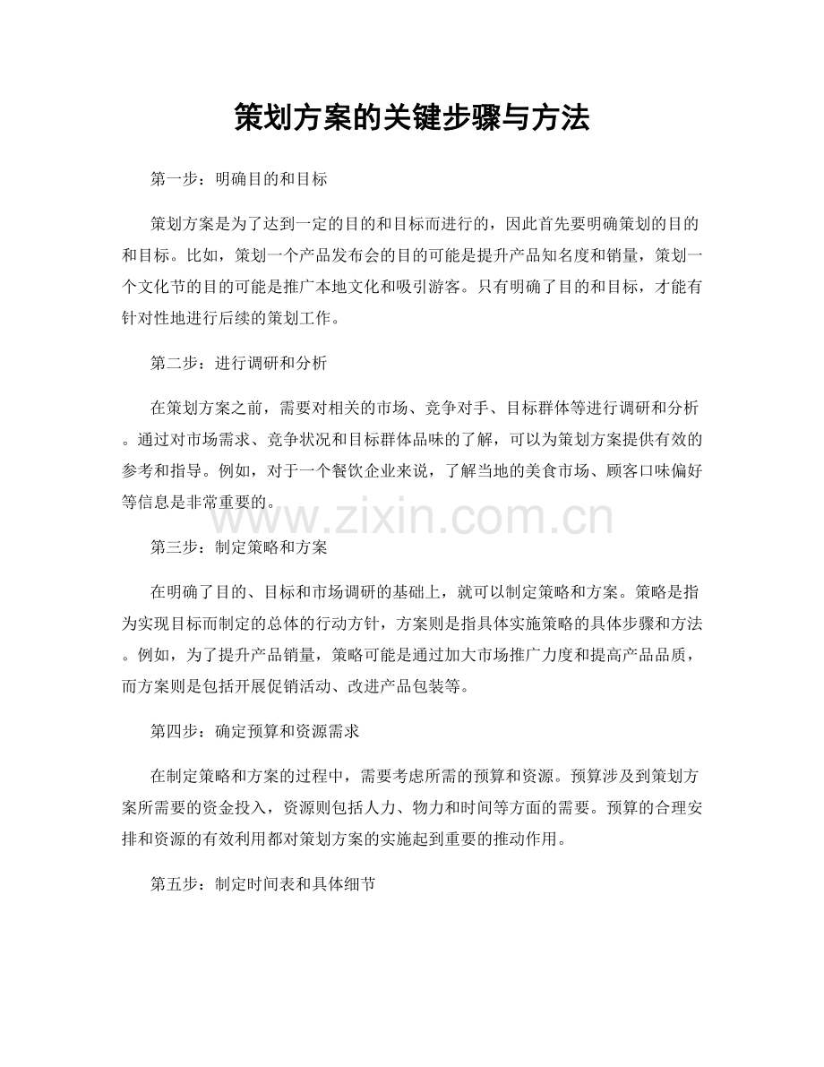 策划方案的关键步骤与方法.docx_第1页