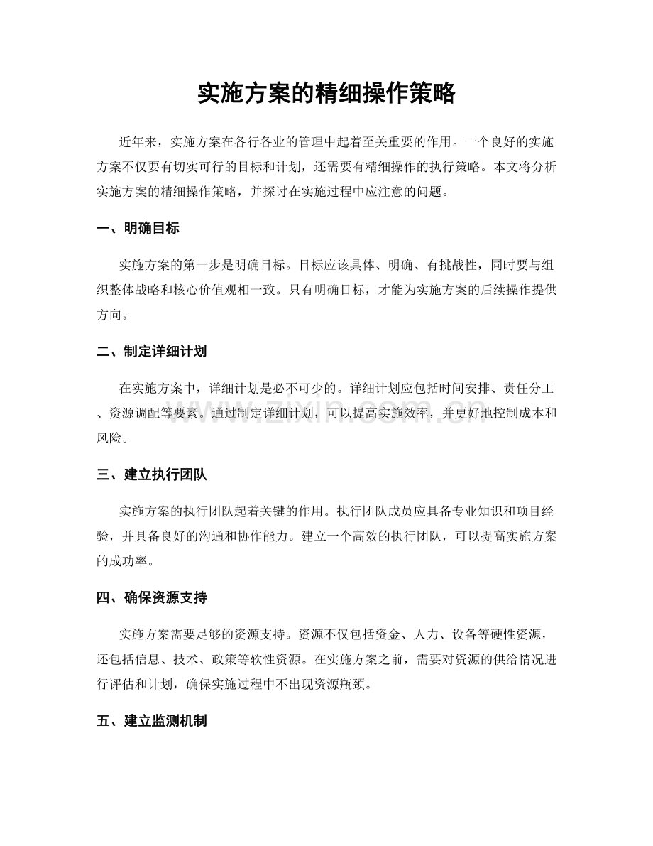 实施方案的精细操作策略.docx_第1页