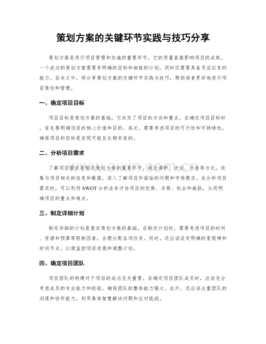 策划方案的关键环节实践与技巧分享.docx_第1页