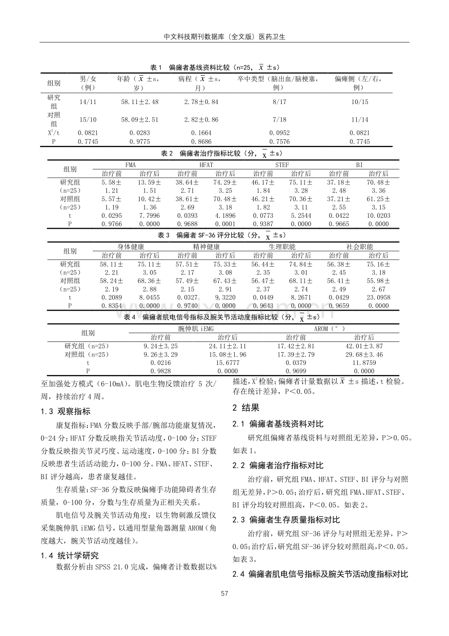 川平法联合肌电生物反馈对偏瘫后手功能改善的运动学分析与评估.pdf_第2页