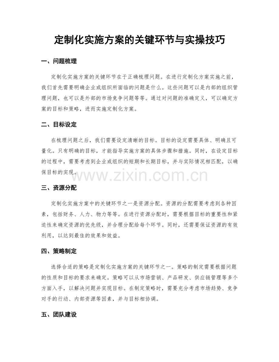 定制化实施方案的关键环节与实操技巧.docx_第1页