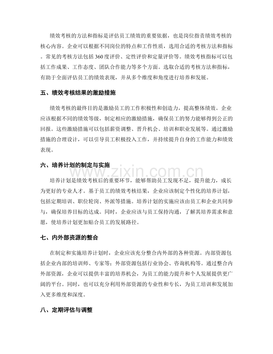 岗位职责的绩效考核与培养计划.docx_第2页