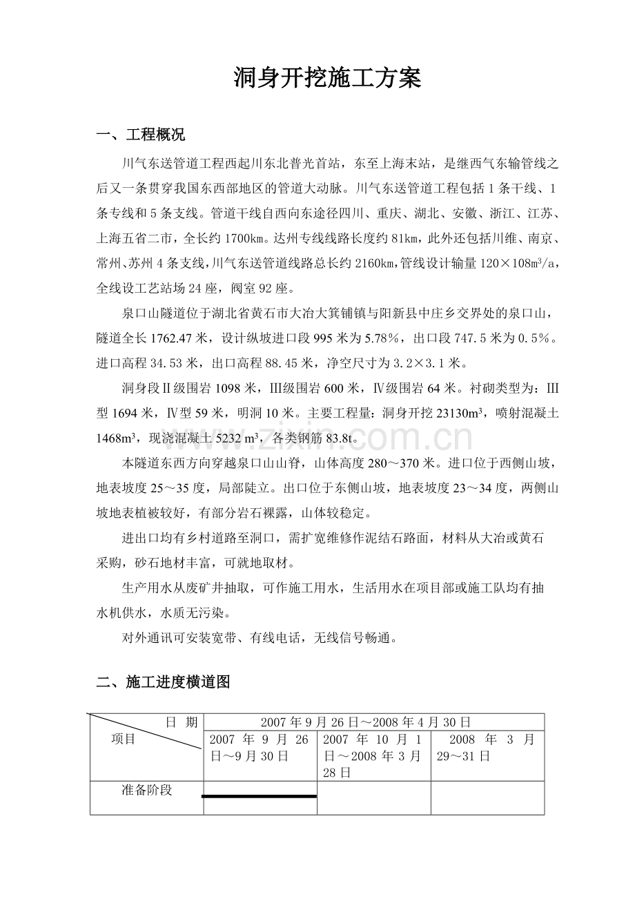 洞身开挖施工方案.docx_第1页