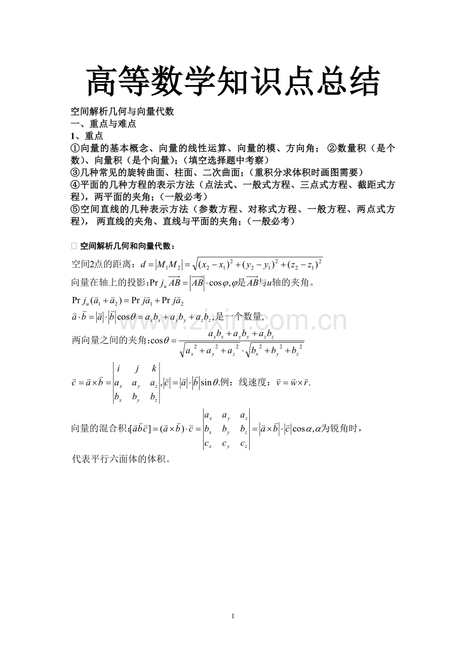 高等数学知识点(重点).doc_第1页