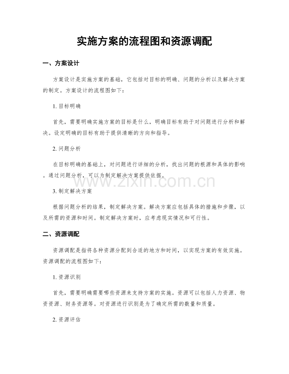 实施方案的流程图和资源调配.docx_第1页