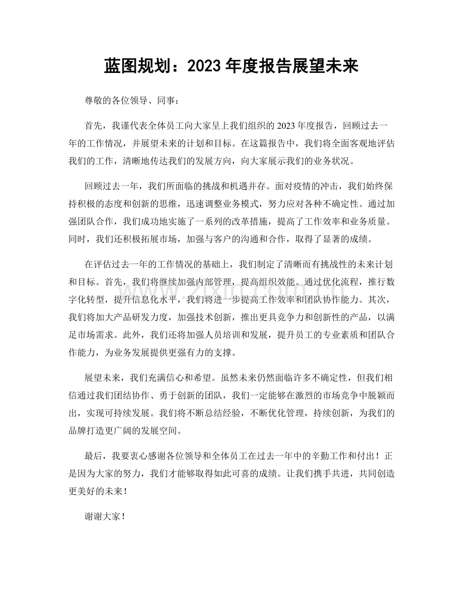 蓝图规划：2023年度报告展望未来.docx_第1页