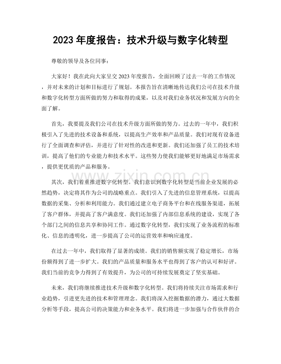 2023年度报告：技术升级与数字化转型.docx_第1页