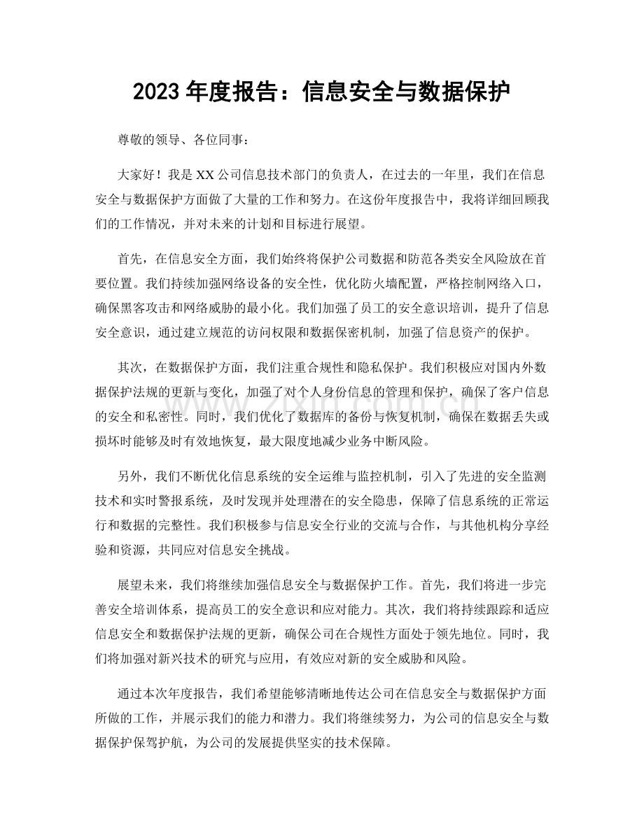 2023年度报告：信息安全与数据保护.docx_第1页